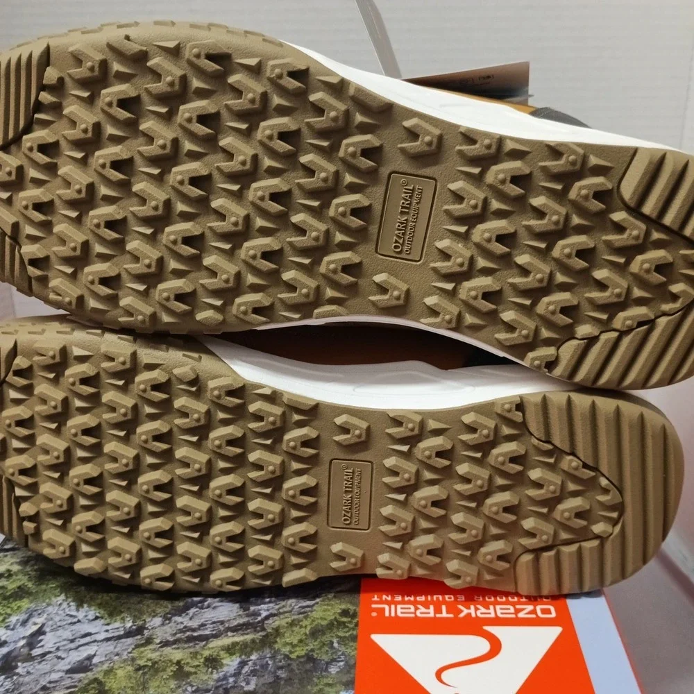 Ozark Trail Mens Size 13 Sport Hiker Shoes Waterproof Hiking Boots Wheat Leather